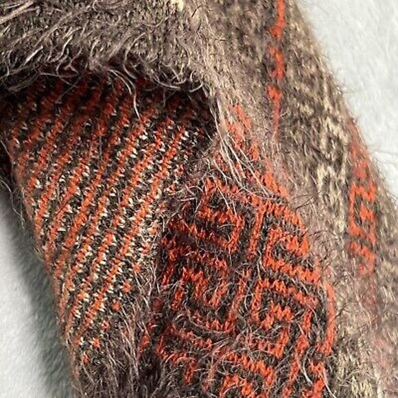 Western Tribal Aztec Fuzzy Soft Shawl Wrap poncho OS - Picture 6 of 9